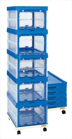 オリタタミコンテナ台車セット（ナイロンキャスター仕様） SO-75DS 210782 ※法人向け 個人宅配送不可