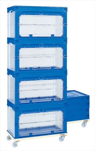 オリタタミコンテナ台車セット（ナイロンキャスター仕様） SO-135DS 210783 ※法人向け 個人宅配送不可