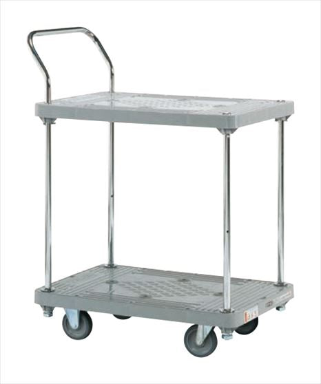 樹脂ハンドカー（２段片袖・標準キャスター） SHN-12 210909 ※法人向け 個人宅配送不可