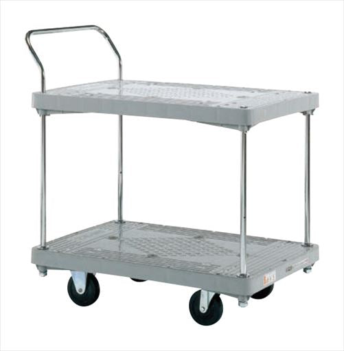 樹脂ハンドカー（２段片袖・標準キャスター） MHN-12 210910 ※法人向け 個人宅配送不可