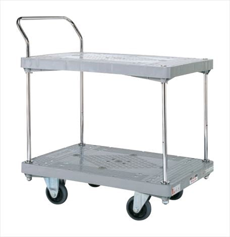 樹脂ハンドカー（２段片袖・標準キャスター） LHN-22 210912 ※法人向け 個人宅配送不可