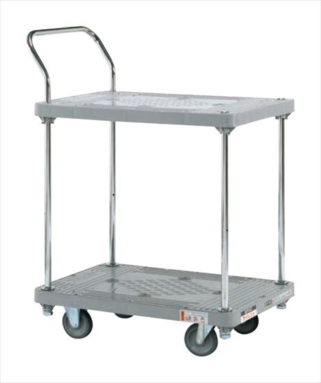 樹脂ハンドカー（２段片袖・サイレントキャスター） SHN-12S 210929 ※法人向け 個人宅配送不可