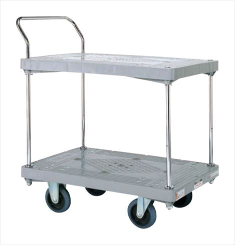 樹脂ハンドカー（２段片袖・サイレントキャスター） LHN-22S 210932 ※法人向け 個人宅配送不可