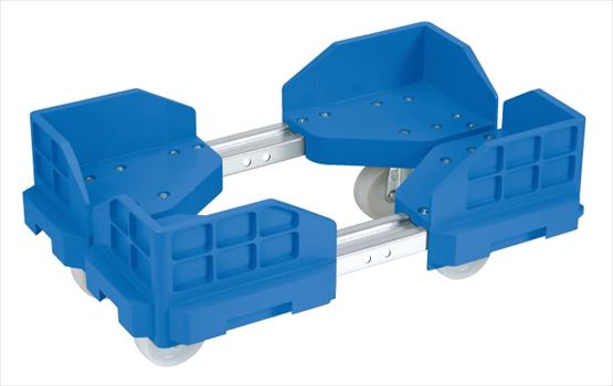 【要送料】 伸縮式樹脂台車（スタッキング・連結仕様・ナイロン車） SCR-5440NB 219045 ※法人向け 個人宅配送不可