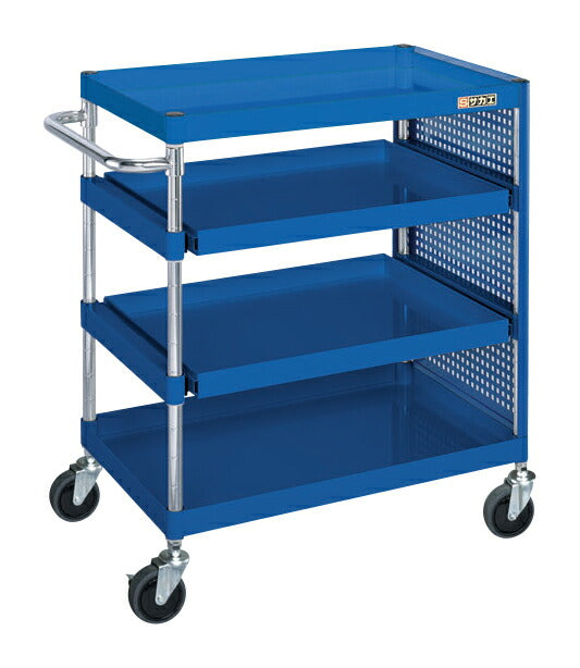 ＣＳパールワゴン（スライド棚・全面パンチングパネル付） CSP-6084SZPSEB 324749 ※法人向け 個人宅配送不可