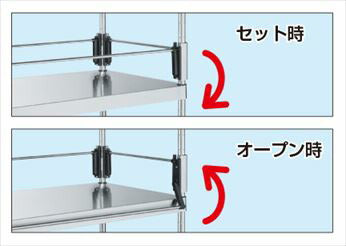 【要送料】 ステンレスニューパールラック用コボレ止め（奥行タイプ） NPR-45KSU 584092 ※法人向け 個人宅配送不可