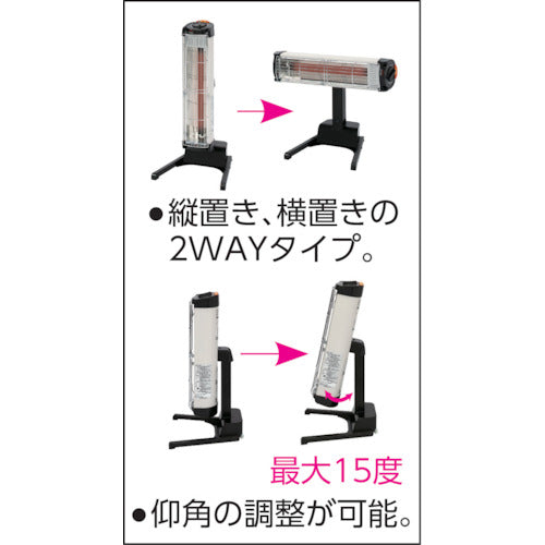 ＤＥＮＳＯ　遠赤外線ヒーター　タイマー付　単相２００Ｖ　１．５ｋＷ EU-15G