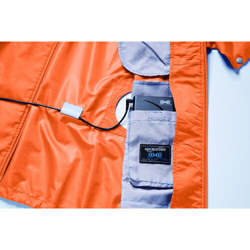 空調服　ポリ製半袖ウエアのみ　ブルー　３Ｌ KU91720-C04-S5