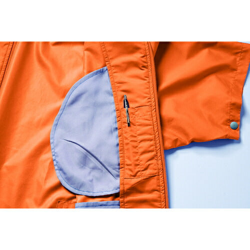 空調服　ポリ製半袖ウエアのみ　ブルー　３Ｌ KU91720-C04-S5