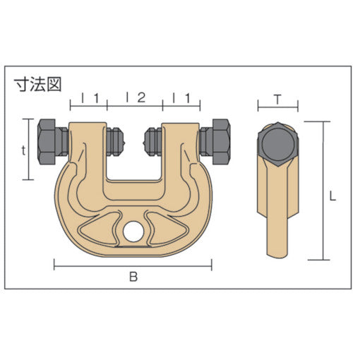 スーパー アイアンマン（仮設用狭締金具）クランプ範囲９～３６ｍｍ ボルト対辺１７タイプ AC36