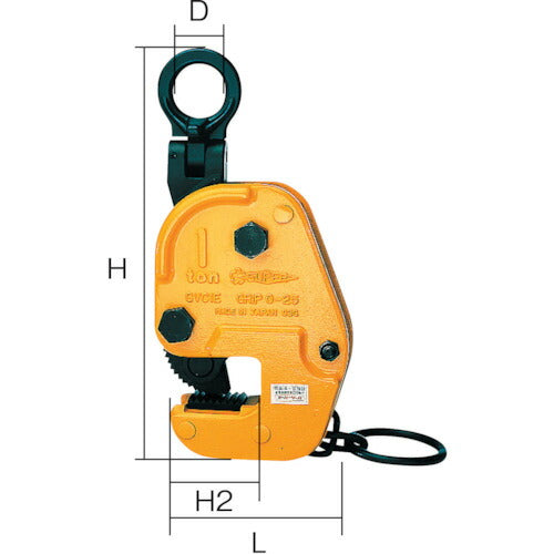 スーパー 自在型横吊クランプ（容量：０．３５ｔｏｎ） GVC0.35E