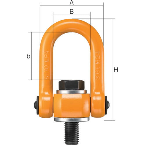 ＫＩＴＯ　リフティングポイント標準ボルト形ＬＰＢ　Ｍ３０　使用荷重４．２ｔ【選べるボルトサイズと使用荷重】　ＬＰＢ１０４２Ａ０００１１ LPB04230
