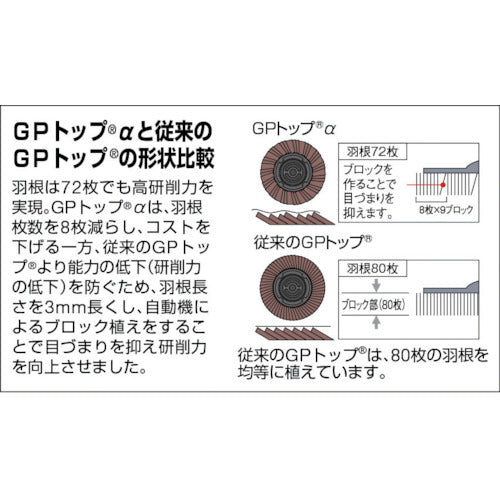 ＴＲＵＳＣＯ ＧＰトップα ねじ込み式 ジルコニア Φ１００ １０枚入 ４０＃ GP100ALZ