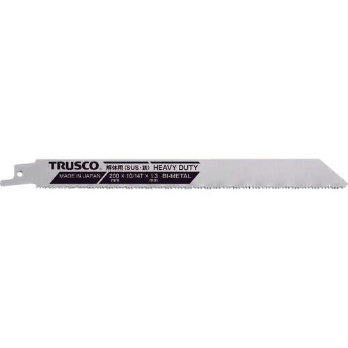 ＴＲＵＳＣＯ バイメタルセーバーソーブレード（厚刃タイプ） ２５０幅Ｘ１．３ｍｍ厚 １０／１４山 ５枚入 TBSH-250-1014-5P