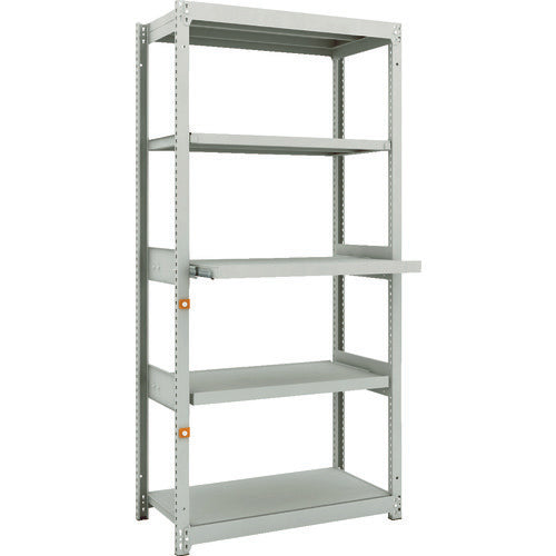 ＴＲＵＳＣＯ スチールラック Ｍ１．５型軽中量棚 ８６０Ｘ４５０ＸＨ１８００ ５段うちスライド２段 単体 M1.5-6343M2