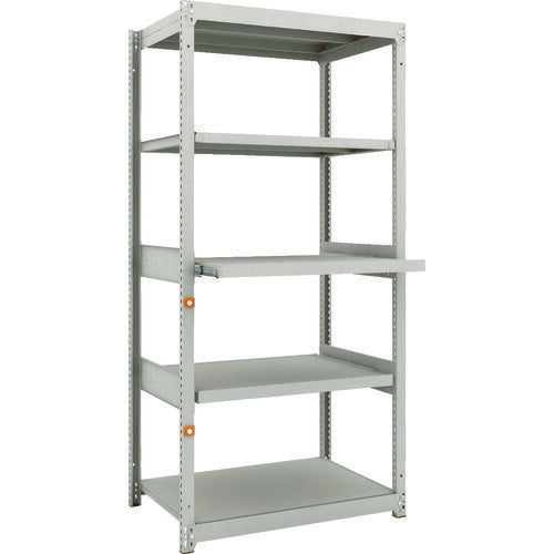 ＴＲＵＳＣＯ スチールラック Ｍ１．５型軽中量棚 ８６０Ｘ５９５ＸＨ１８００ ５段うちスライド２段 単体 M1.5-6363M2