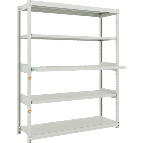 ＴＲＵＳＣＯ スチールラック Ｍ１．５型軽中量棚 １４６０Ｘ４５０ＸＨ１８００ ５段うちスライド２段 単体 M1.5-6543M2