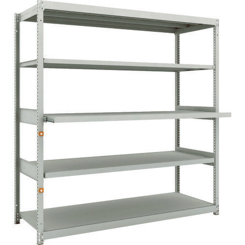 ＴＲＵＳＣＯ スチールラック Ｍ１．５型軽中量棚 １７６０Ｘ５９５ＸＨ１８００ ５段うちスライド２段 単体 M1.5-6663M2