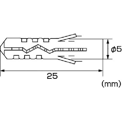 エビ エビモンゴ ナイロンプラグ（３００本入） ５Ｘ２５ｍｍ MP525B