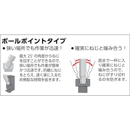 ＴＲＵＳＣＯ ボールポイント六角棒レンチセット ７本組 GXB-7S