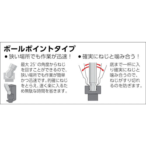 ＴＲＵＳＣＯ ロングボールポイント六角棒 ５．０ｍｍ GXBL-50