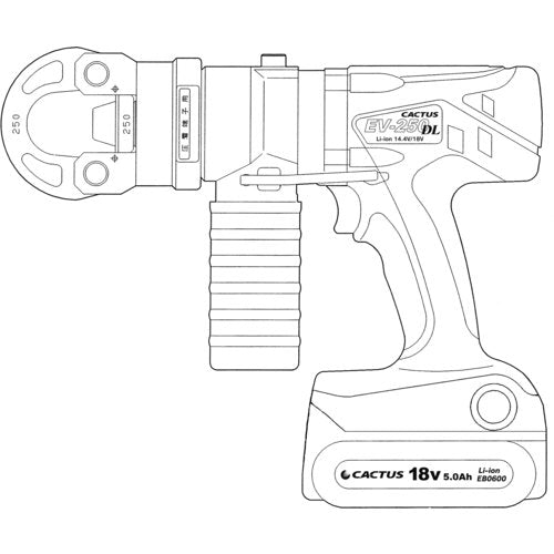 カクタス コードレス電動油圧式圧着工具 EV-250DL