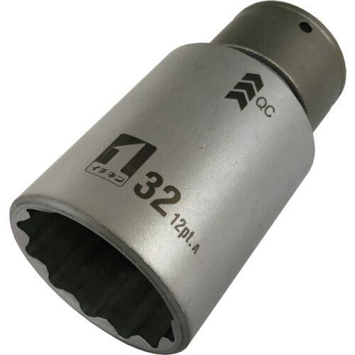ＭＵＳＴＴＯＯＬ ＱＣソケット シングル ３２ｍｍ １２角 ＩＭ―４Ｗ３２―１２Ｋ 19812