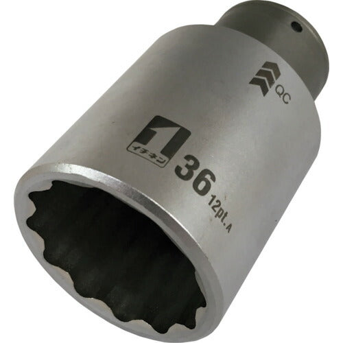 ＭＵＳＴＴＯＯＬ ＱＣソケット シングル ３６ｍｍ １２角 ＩＭ―４Ｗ３６―１２Ｋ 19814