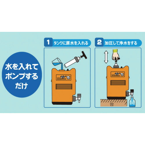 ミヤサカ　ポリタンク型非常用浄水器　コッくん飲めるゾウミニ MJMI-02