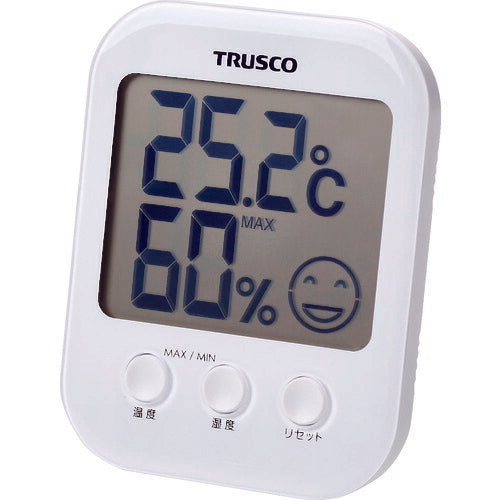 ＴＲＵＳＣＯ 熱中症・インフルエンザ危険度お知らせ付デジタル温湿度計 TDTM-001