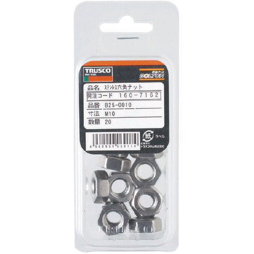 ＴＲＵＳＣＯ 六角ナット１種 ステンレス サイズＭ３×０．５ １１０個入 B25-0003