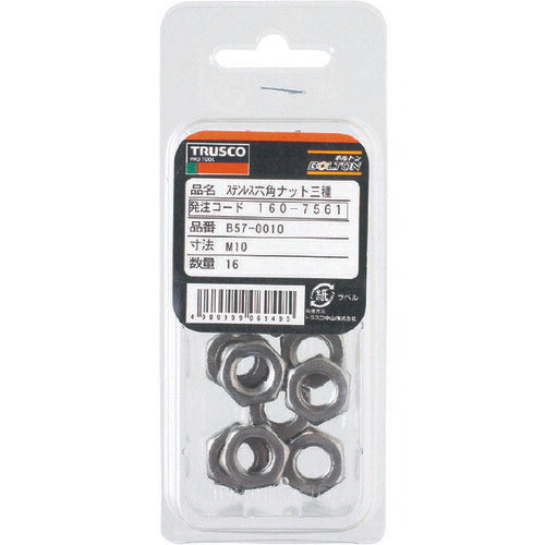 ＴＲＵＳＣＯ 六角ナット３種 ステンレス Ｍ３×０．５ ９５個入 B57-0003