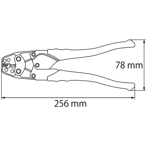 エビ 裸圧着端子用圧着工具 使用範囲１．２５・２・５．５・８ AK15A