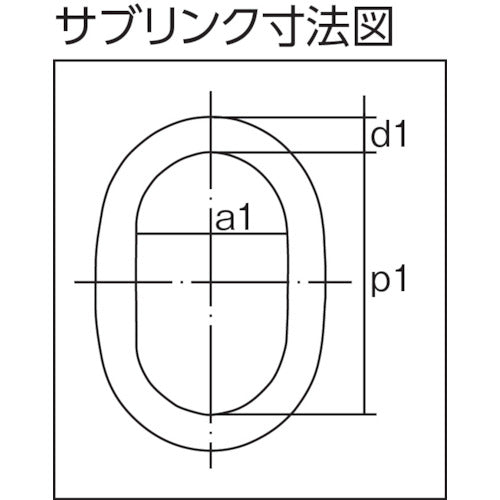 ＫＩＴＯ　チェンスリング　カナグ部材（アイタイプ）　サブリンク付マスターリンクＨＭＦ　基本使用荷重８．０ｔ HMF10