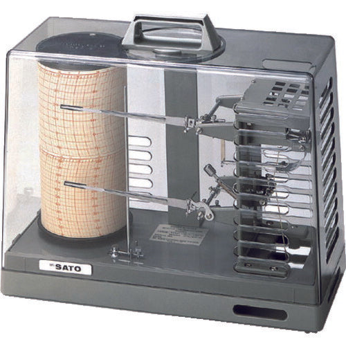 【納期都度見積】 佐藤 シグマ２型温湿度記録計（手巻き式） （７２１５－００） 7215-00