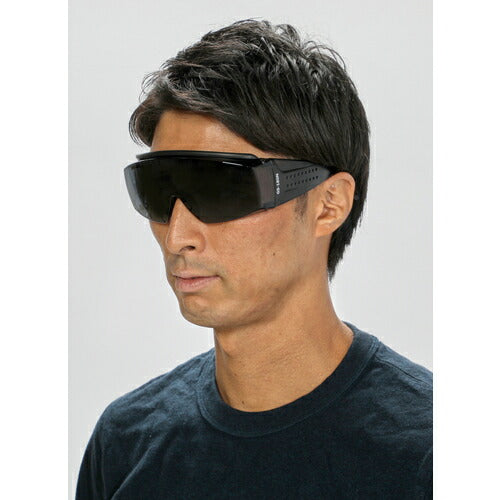 ＴＲＵＳＣＯ 一眼型セーフティグラス 上ひさしサイド付 グレー GS-180N