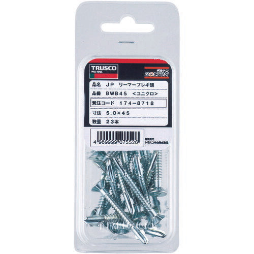 ＴＲＵＳＣＯ ドリルねじ リーマーフレキ ユニクロ Ｍ４Ｘ２８ ４３本入 BW-28