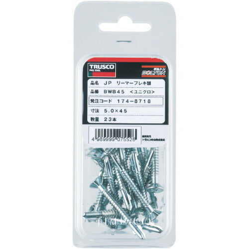 ＴＲＵＳＣＯ ドリルねじ リーマーフレキ ユニクロ Ｍ４Ｘ４５ ２６本入 BW-45