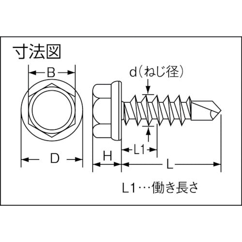 ＴＲＵＳＣＯ ドリルねじ ヘックス ユニクロ Ｍ５Ｘ３５ ２６本入 HJB-35