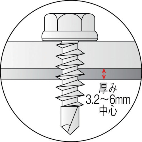 ＴＲＵＳＣＯ ドリルねじ ヘックス ユニクロ Ｍ６Ｘ５０ １２本入 HJC-50
