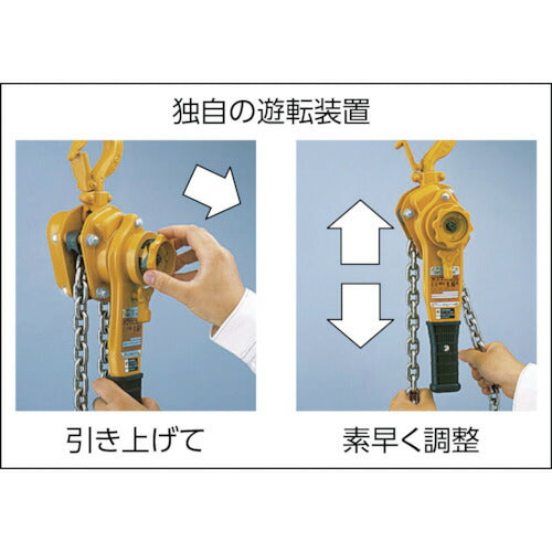 ＫＩＴＯ　レバーブロック　Ｌ５形　定格荷重０．８ｔ　揚程１．５ｍ　高耐久・高操作性　【選べる定格荷重】　ＬＢ００８ LB008