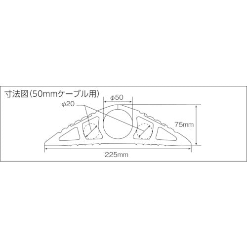 大研 ケーブルプロテクタ２ ５０ｘ１Ｍ ブラック CP2-50X1MBK