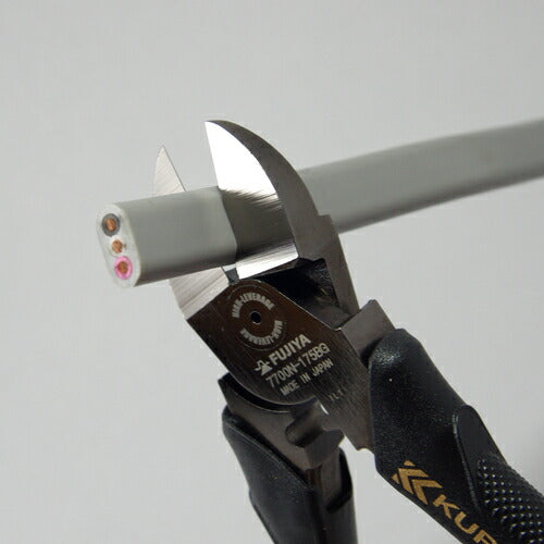 フジ矢 電工名人偏芯薄刃ニッパ（黒金） 7700N-175BG