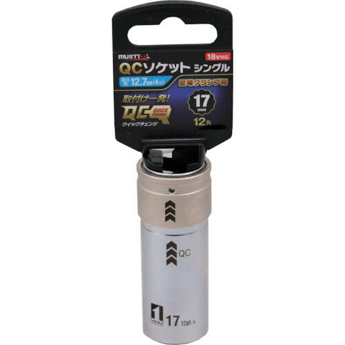 ＭＵＳＴＴＯＯＬ ＱＣソケット シングル ＱＣ１／２ １７ｍｍＣ ＩＭ－４Ｗ１７Ｃ－１２Ｋ 19840