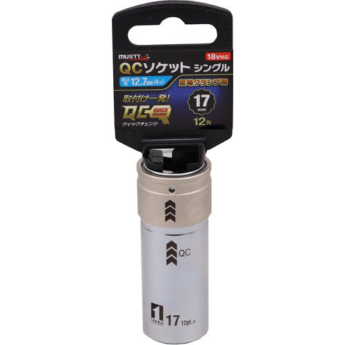 ＭＵＳＴＴＯＯＬ ＱＣソケット シングル ＱＣ１／２ １７ｍｍＣ ＩＭ－４Ｗ１７Ｃ－１２Ｋ 19840