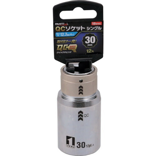 ＭＵＳＴＴＯＯＬ ＱＣソケット シングル３０ｍｍ １２角 ＩＭ４Ｗ３０－１２Ｋ 19818