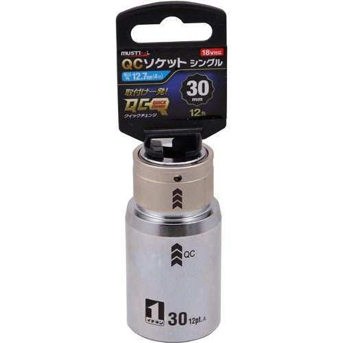 ＭＵＳＴＴＯＯＬ ＱＣソケット シングル３０ｍｍ １２角 ＩＭ４Ｗ３０－１２Ｋ 19818