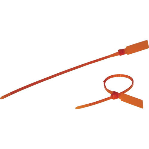 ＴＲＵＳＣＯ セキュリティータイ長さ２３８ｍｍ 表示可能タイプ オレンジ １００本入 TSCTH240-OR