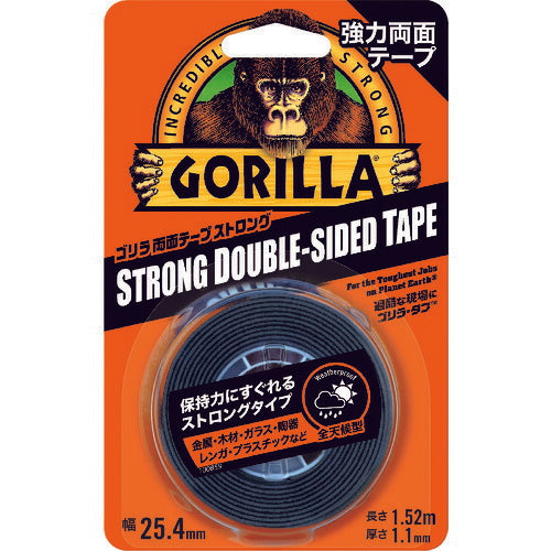 ＫＵＲＥ 強力両面テープ ゴリラ両面テープ ストロング ２５．４ｍｍ×１．５２ｍ×厚さ１．１ｍｍ NO1779