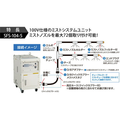 スーパー工業　１００Ｖミスト発生機　ＳＦＳ−１０４−５　システムユニットタイプ SFS-104-5